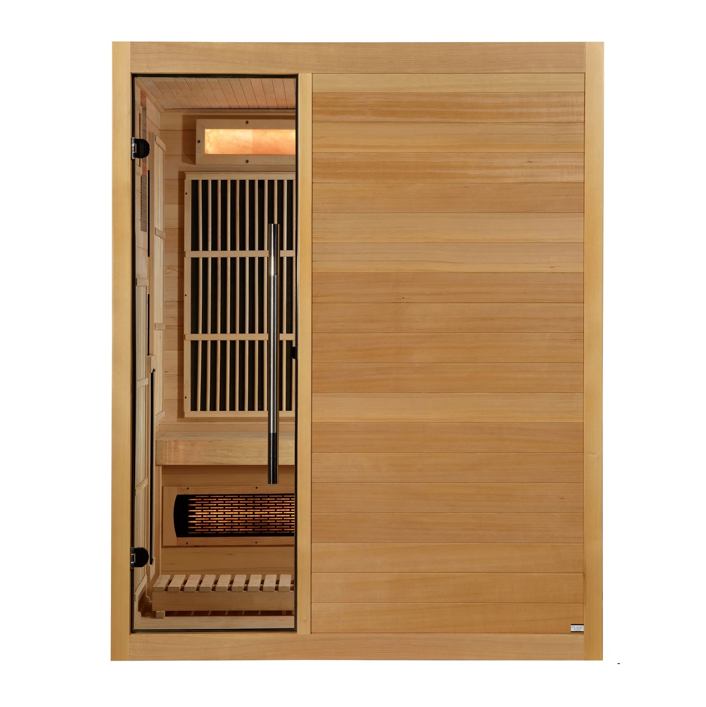 Golden Designs 3-Person Hybrid Indoor Sauna - Full Spectrum and Harvia Traditional Stove